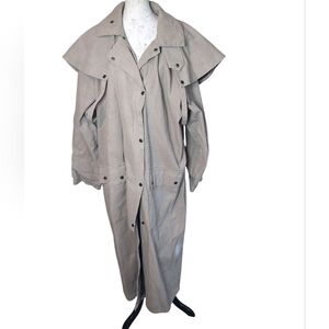 The Australian Outback Collection Men's Natural Duck Canvas Duster Long Coat XL